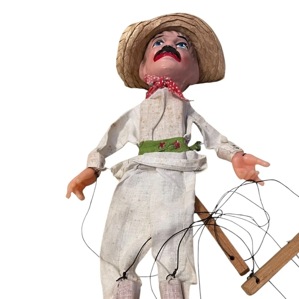 Vintage‎ Marionette Mexican Hand Puppet Doll.